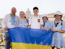 Wolodymyr, Tatiana, Franciszek, Magdalena, and Teresa Korczyński on June 22, 2022.