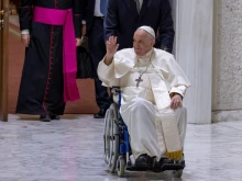 Pope Francis during the weekly general audience in Paul VI Hall at Vatican City