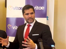 Eduardo Verástegui speaks at the Vitae Summit in Vatican City on Sept. 1, 2022.