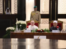 Pope Francis with the Muslim Council of Elders in Bahrain, Nov. 4, 2022