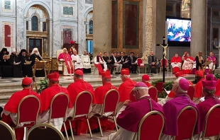 Pope Leo XIV presides over an ecumenical commemoration of the martyrs and witnesses of faith of the 21st century at Rome’s Basilica of St. Paul Outside the Walls on Sept. 14, 2025. Credit: Elias Turk/EWTN News