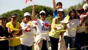 Catholic faithful in Lebanon welcome Pope Benedict XVI during his visit to the country in 2012.