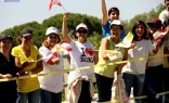 Catholic faithful in Lebanon welcome Pope Benedict XVI during his visit to the country in 2012.