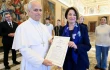 U.S. Sen. Amy Klobuchar, D-Minnesota, meets Pope Leo XIV, along with a delegation of Ukrainian mothers, wives, and teenagers, at the Vatican on Nov. 21, 2025.