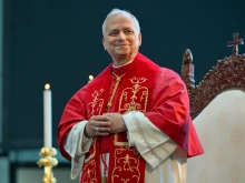 Pope Leo XIV in Harissa, Lebanon, on Dec. 1, 2025.