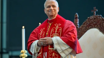 Pope Leo XIV in Harissa, Lebanon, on Dec. 1, 2025.