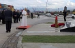 Pope Leo XIV prays in silence at the site of the 2020 port explosion in Beirut, Lebanon, on Dec. 2, 2025.