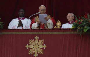 Pope Leo XIV delivers his Christmas "Urbi et Orbi" message at the Vatican on December 25, 2025. Daniel Ibañez/ EWTN News