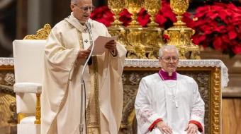 Pope Leo XIV celebrates Mass in St. Peter’s Basilica at the Vatican on Jan. 6, 2026.