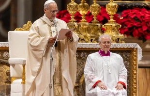 Pope Leo XIV celebrates Mass in St. Peter’s Basilica at the Vatican on Jan. 6, 2026. Credit: Daniel Ibáñez/EWTN News