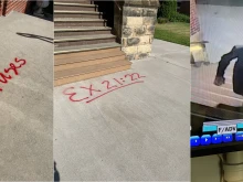 A perpetrator caught on camera vandalized St. Peter the Apostle Catholic Church and School in Bloomer, Wisconsin,  the night of July 2-3.