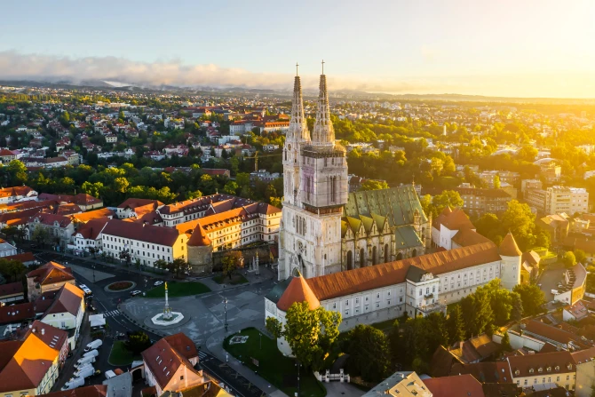 The cathedral in Zagreb, Croatia.