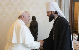 Pope Francis meets with Metropolitan Anthony of Volokolamsk at the Vatican, August 5, 2022 Vatican media