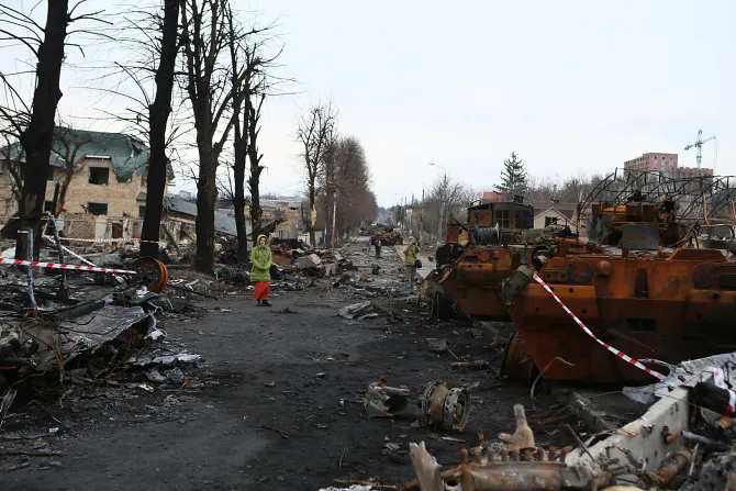 The aftermath of the Russian occupation of Bucha, Ukraine