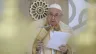 Pope Francis speaks in his Angelus address after Mass in Matera, Italy, on Sept. 25, 2022.