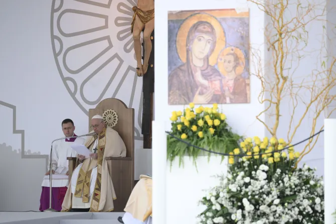 Pope Francis offered Mass for Italy’s National Eucharistic Congress in the ancient southern city of Matera on Sept. 25, 2022.