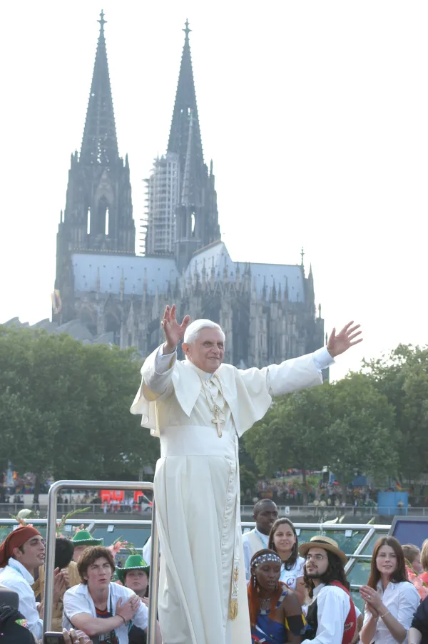 Pope Benedict XVI at World Youth Day in Cologne, Germany, Aug. 18, 2005. Vatican Media