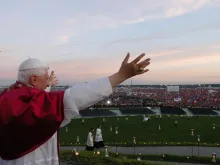 Pope Benedict XVI at World Youth Day in Cologne, Germany in 2005.