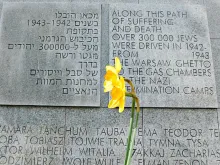 The Umschlagplatz Monument in Warsaw, Poland, where more than 300,000 Jews were transported from the Warsaw Ghetto to Nazi death camps.