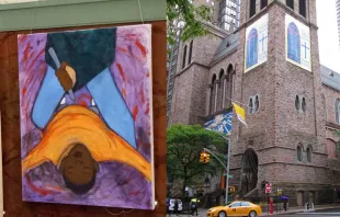 After receiving criticism a Manhattan Catholic church has changed the name of an art display from the title “God is Trans: A Queer Spiritual Journey” to “A Queer Spiritual Journey.” CNA/Beyond My Ken|Wikipedia|GFDL