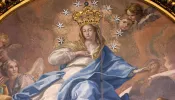 When Pope Pius IX declared the doctrine of the Immaculate Conception of the Virgin Mary on Dec. 8, 1854, he had a golden crown added to the mosaic of Mary, Virgin Immaculate, in the Chapel of the Choir in St. Peter's Basilica.