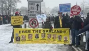 Pro-life activists protest the incarceration of nine activists charged with FACE Act violations.