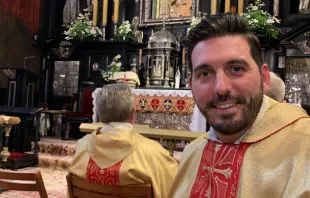 Father Michael Niemczak at the Shrine of Our Lady of Czestochowa, right before celebrating Mass at the altar of the famous image in September 2023. Credit: Courtesy of Father Michael Niemczak