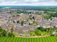 An aerial view of Oxford, England, taken on Oct. 14, 2016.