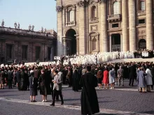 A procession of Council Fathers at the opening of Vatican II, Oct. 11, 1962.
