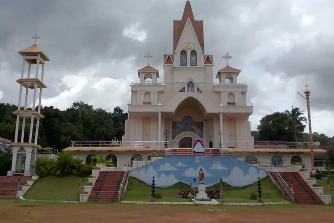Sacred Heart Malankara Catholic Church in Mylapra, Kerala, India.