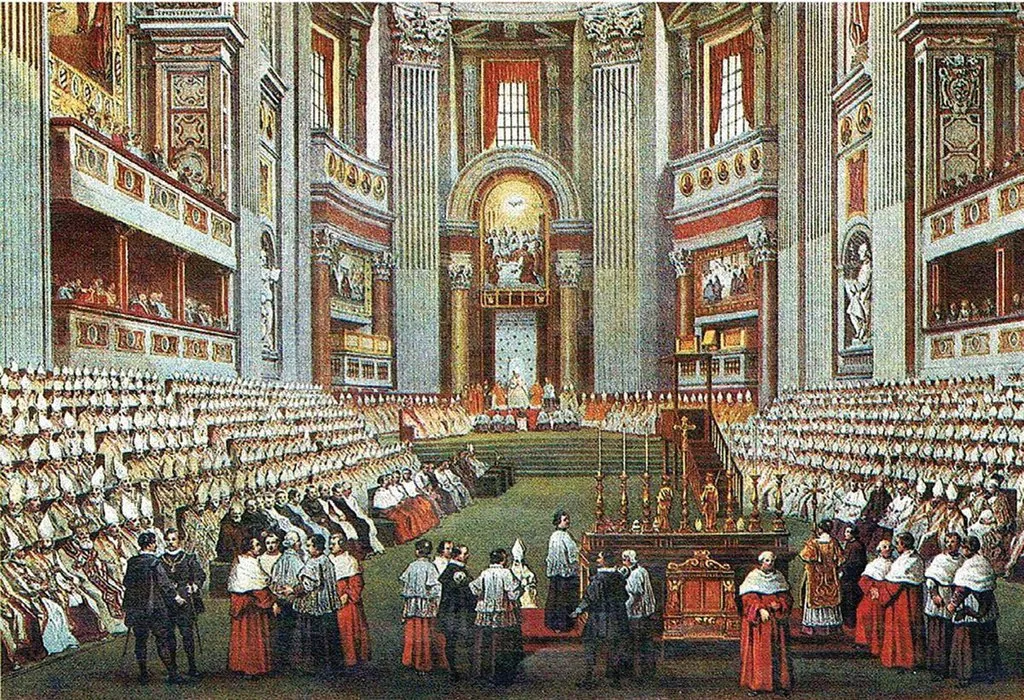 A contemporary depiction of the First Vatican Council.?w=200&h=150