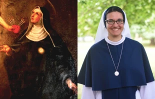 St. Juliana Falconieri (1270-1341) and Sister Juliana Faustina. Courtesy photos.