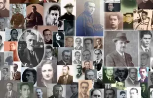 The faces of 140 Spanish priests and laity killed during the religious persecution in Spain in the 20th century. Credit: Archbishopric of Madrid