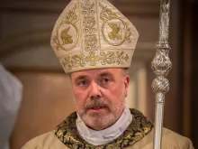 Bishop Marcus Stock of Leeds, England, at his episcopal ordination, Nov. 13, 2014.