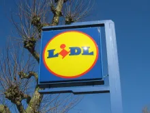 A Lidl grocery chain sign in Amstelveen, the Netherlands.