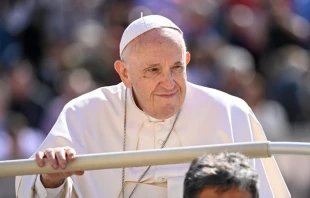 Pope Francis at the general audience in St. Peter’s Square on May 11, 2022. Vatican Media.