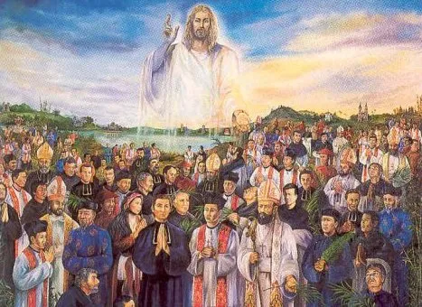 This work of art was displayed at St. Peter's on the occasion of the Vatican's celebration of the canonization of 117 Vietnamese martyrs on July 19, 1988.?w=200&h=150