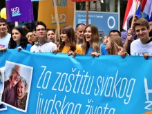 The sixth national Walk for Life in Zagreb, Croatia, May 29, 2021.