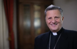 Cardinal Mario Grech, Secretary General of the Synod of Bishops, pictured on Feb. 17, 2022. Daniel Ibáñez/CNA.