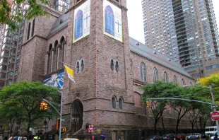 The Church of St. Paul the Apostle in Manhattan hosted an exhibit titled "God is Trans." Beyond My Ken|Wikipedia|GFDL