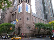 The Church of St. Paul the Apostle in Manhattan hosted an exhibit titled "God is Trans."