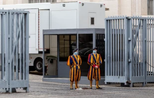 Members of the Pontifical Swiss Guard at the Vatican. Daniel Ibáñez/CNA.