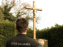 Members of SOS Calvaires, a group restoring wayside crucifixes across France.