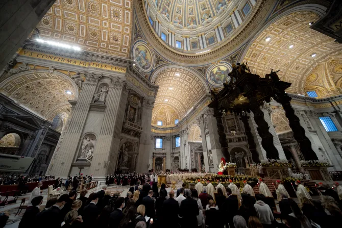 Easter Vigil Mass in St. Peter's Basilica on April 16, 2022.