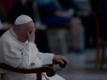 Pope Francis at the Easter Vigil Mass on April 16, 2022.