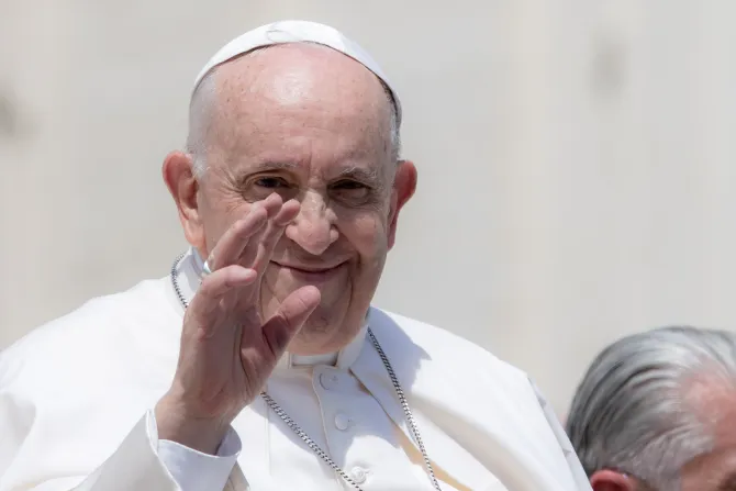 Pope Francis at canonization Mass on May 15, 2022