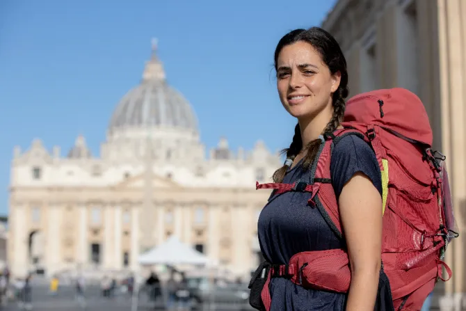 Carlota Valenzuela, who is walking from Spain to Jerusalem