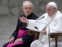 Pope Francis speaks at his general audience in Paul VI Hall on Aug. 10, 2022.