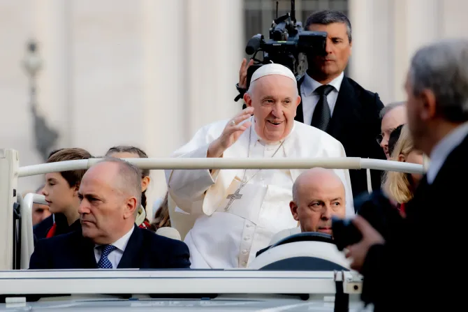 Pope Francis arriving for the general audience on St. Peter's Square, Oct. 26, 2022