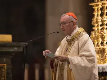 Cardinal Pietro Parolin celebrates Mass for peace in Ukraine on Thursday in the Basilica of St. Mary Major in Rome, Nov. 17, 2022.
